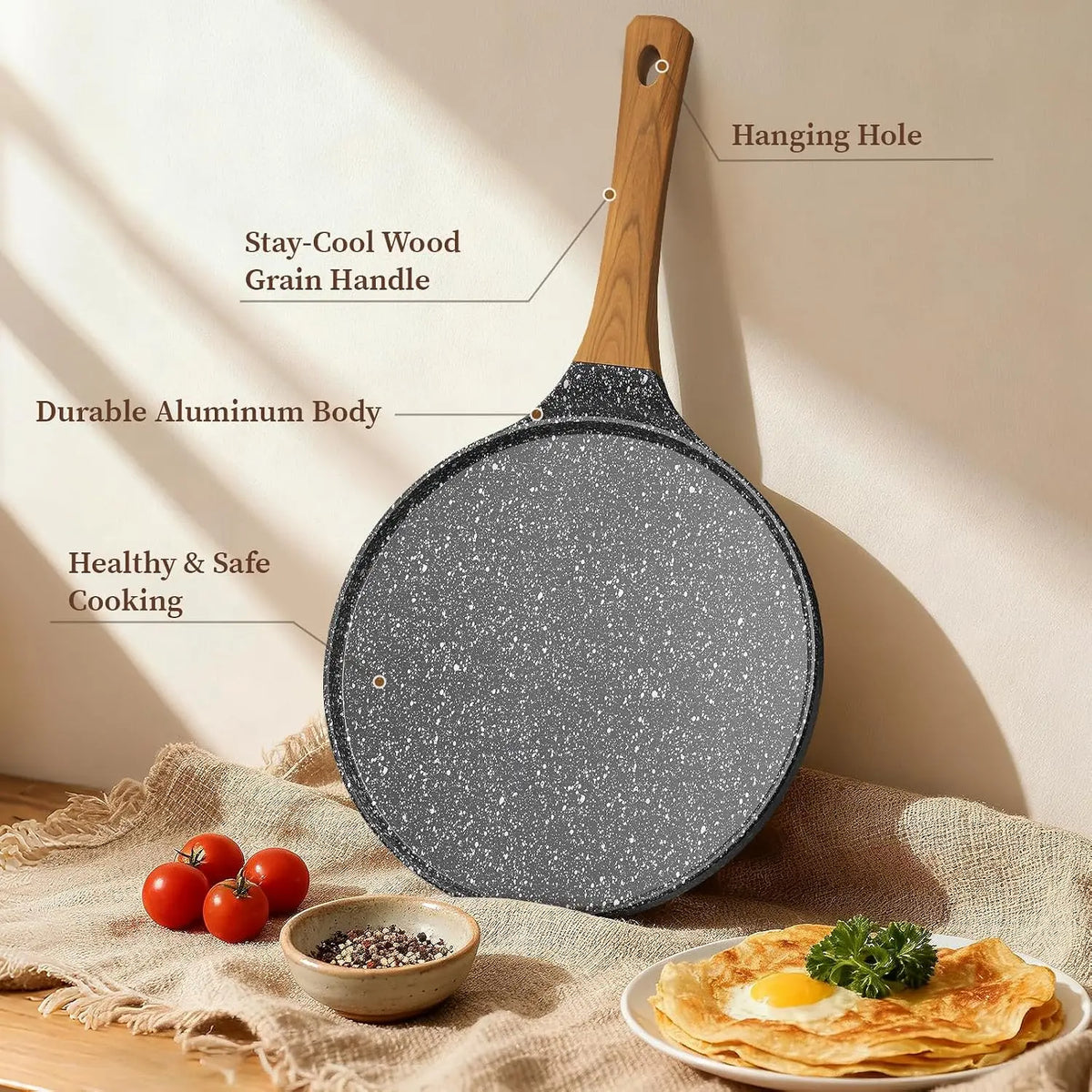 10-Inch Nonstick Crepe Pan with Wooden Spreader.....