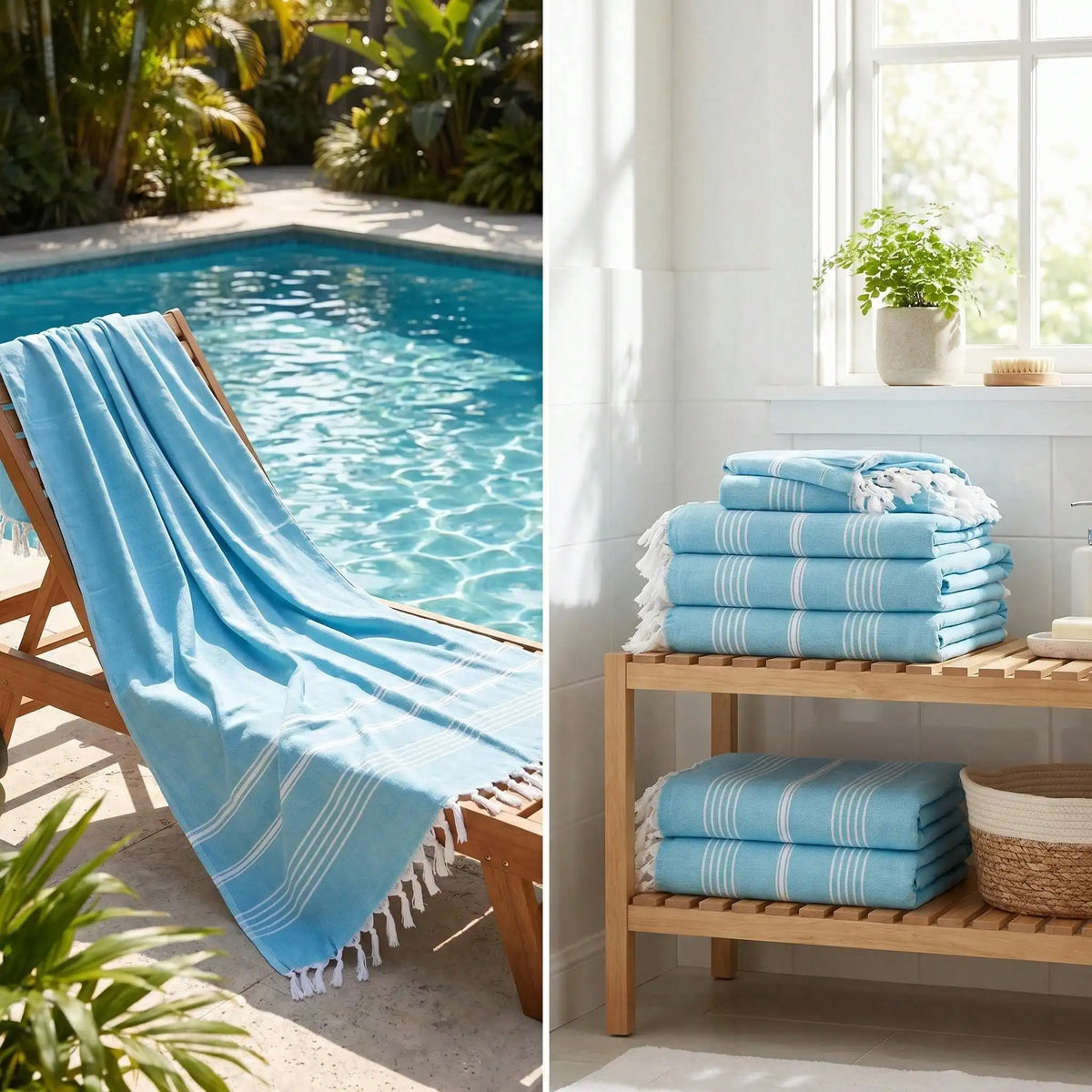 100% Cotton, Quick Drying Super Soft, High-Quality, Bathroom Towel, 2 colors
