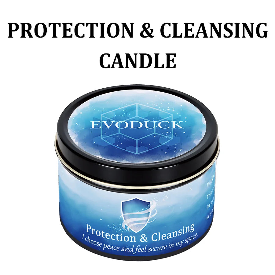 3/2/1Pcs. Protection & Cleansing Scented Candle Set, White Sage & Frankincense Scented Soy Candles with Black Tourmaline & Evil Eye Charm, Negative Energy Clearing 3 Oz. Each 10 Different