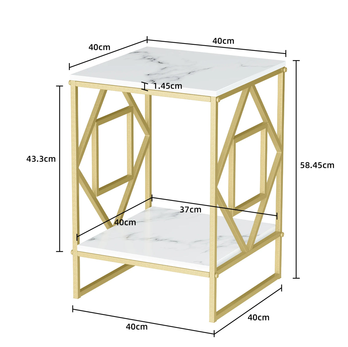 Luxury Marble Coffee Table Gold Frame...