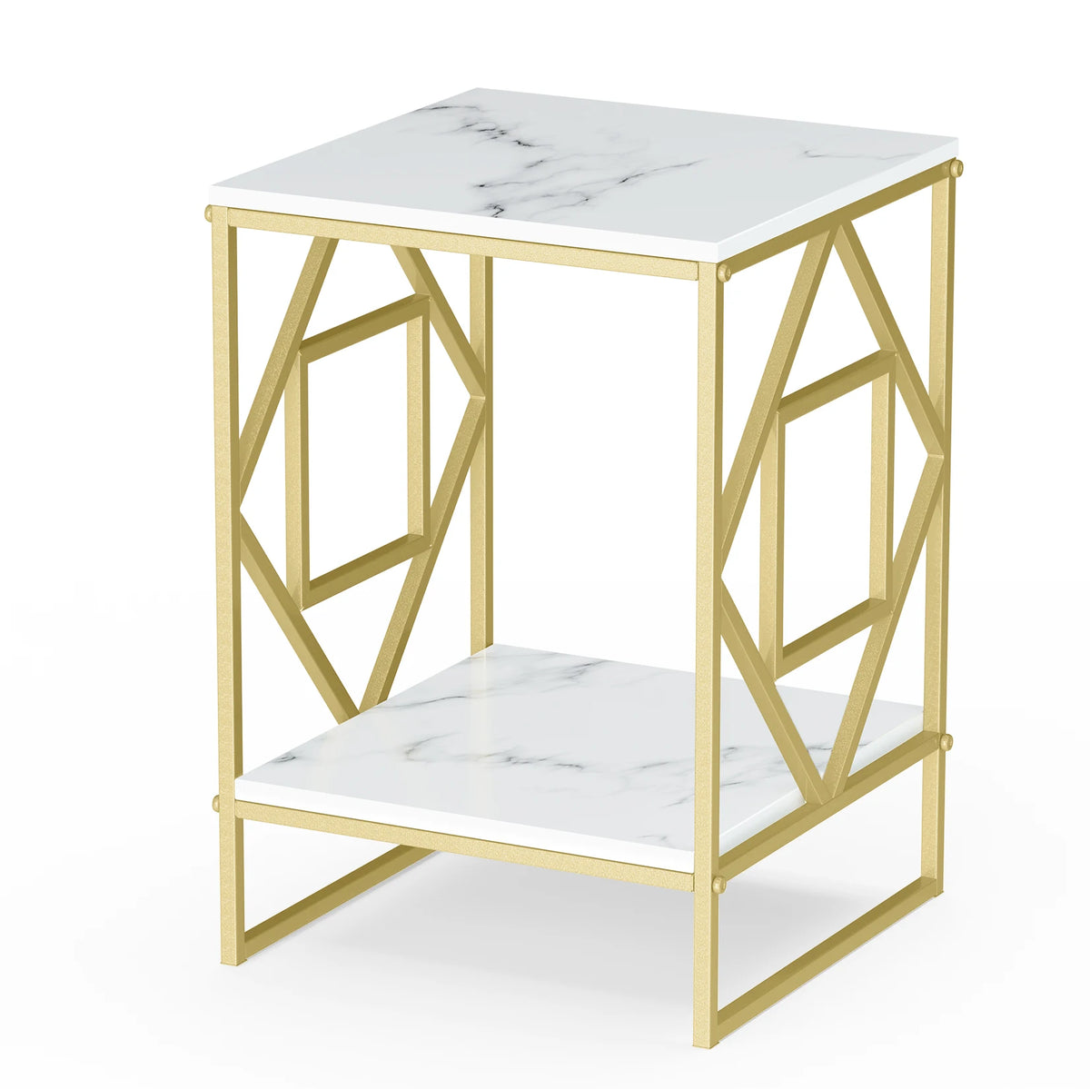 Luxury Marble Coffee Table Gold Frame...