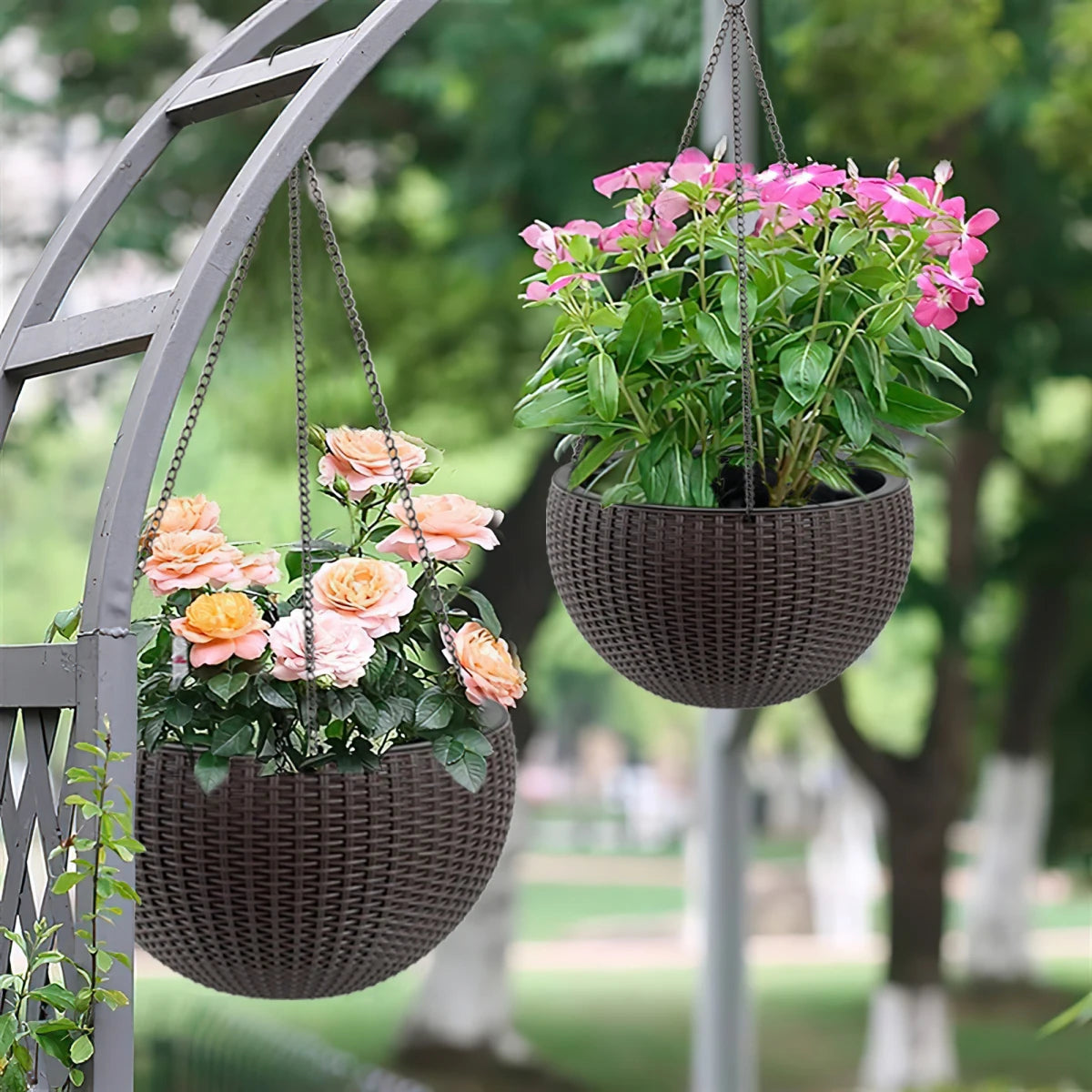 30 in Tall Large Flower Pots Planter with Self-Watering Drainage Holes and Inner Trays Indoor Outdoor