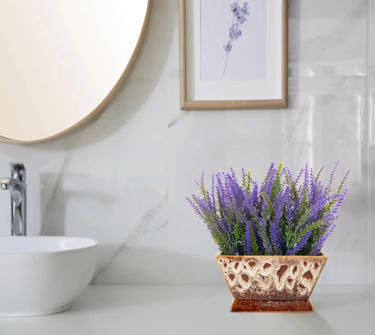 Realistic Artificial Lavender Plant in Pot...