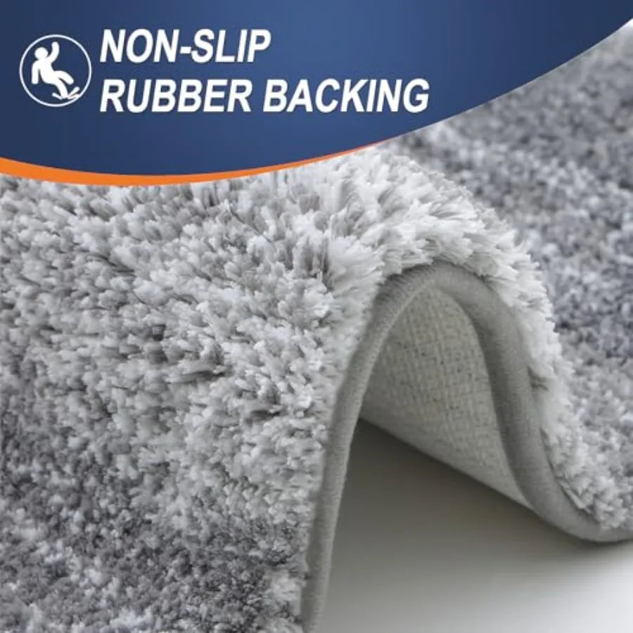 Bathroom Rugs Mat 30x20 Absorbent Microfiber , Rubber Backing, Machine Washable