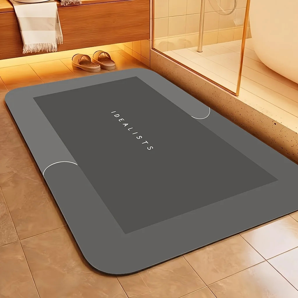 Bath Mat, Absorbent with Non-Slip Rubber Bottom ...