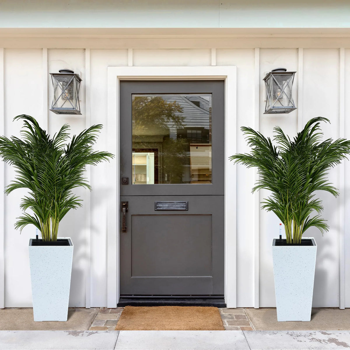 Set of 2 Modern Planters – Large Outdoor & Indoor Plant Pots with Self Watering System