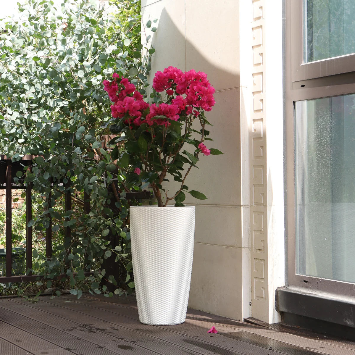 30 in Tall Large Flower Pots Planter with Self-Watering Drainage Holes and Inner Trays Indoor Outdoor