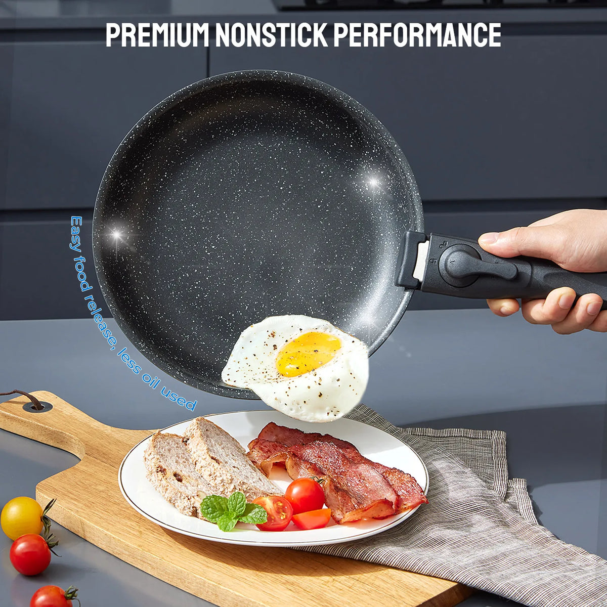 10 Pieces, Induction Cookware Set Nonstick with Removable Handles, Dishwasher Safe.....