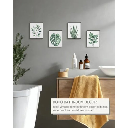 Botanical Canvas Framed Wall Art Watercolor....