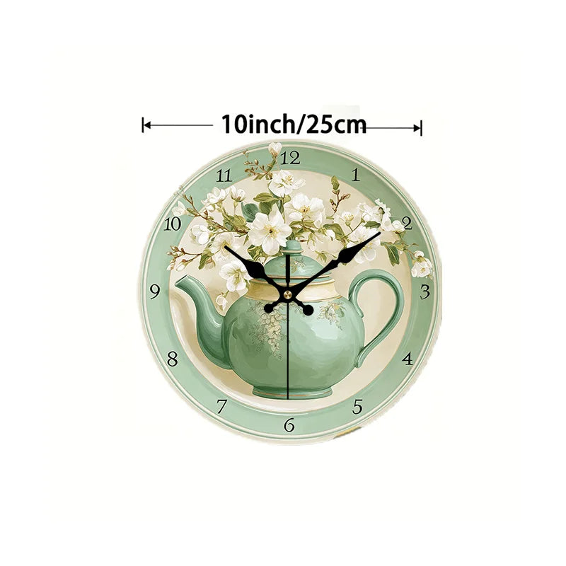 Vintage Green Wall Clock, Fresh Country Style10-Inch, AA Battery Not Included....