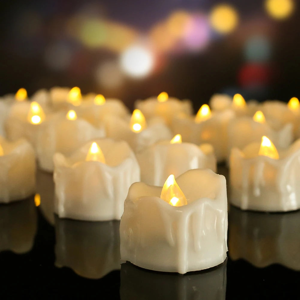 12/24Pack Flameless LED Tealights Battery Operated Candles With Remote Control.....