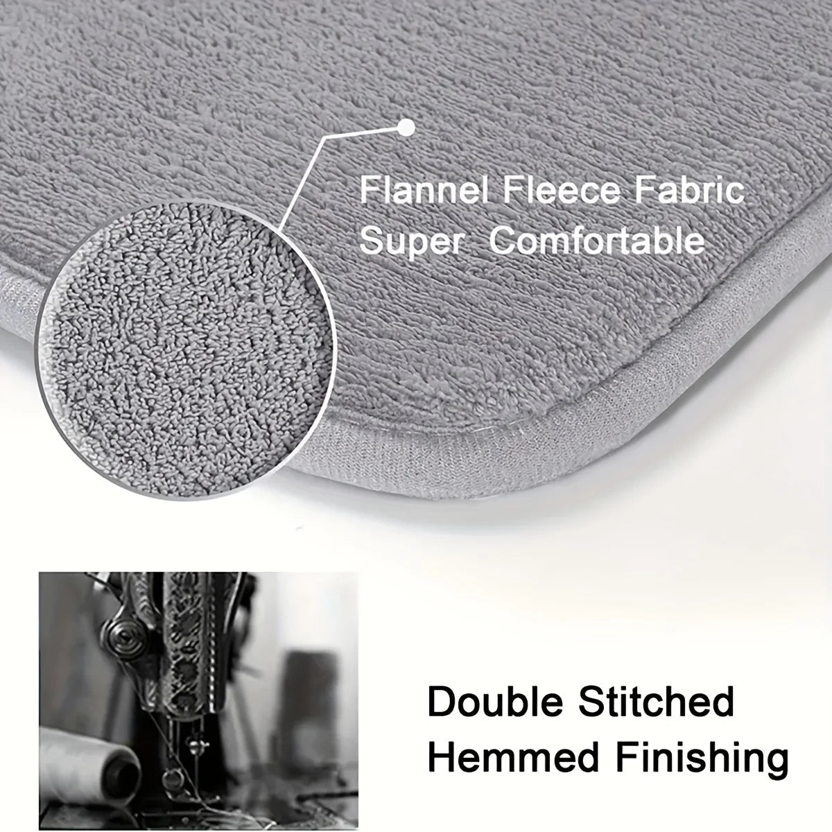 Flannel Kitchen Rug Thick Plush Non Slip Absorbent