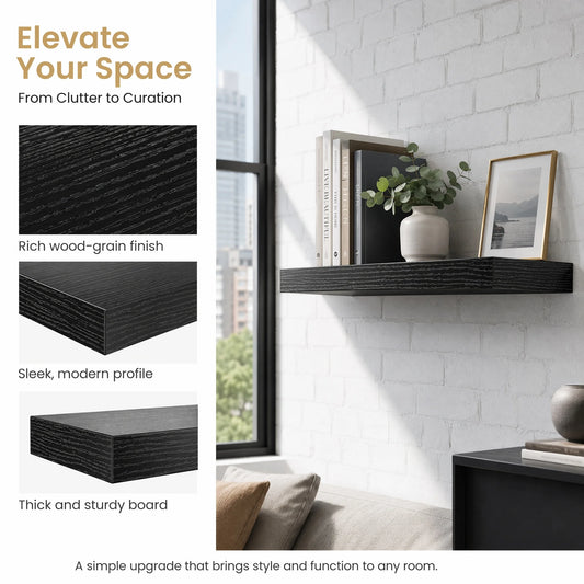 Set of 3, Floating Shelves, Shelves with Invisible Brackets