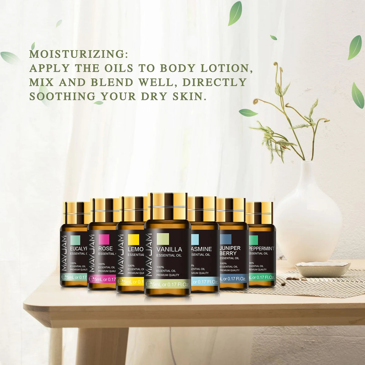 28pcs Pure Natural Essential Oils Gift Set, .3 Oz. For Humidifier Diffuser, Lavender, Vanilla, Sage, Jasmine Rose....