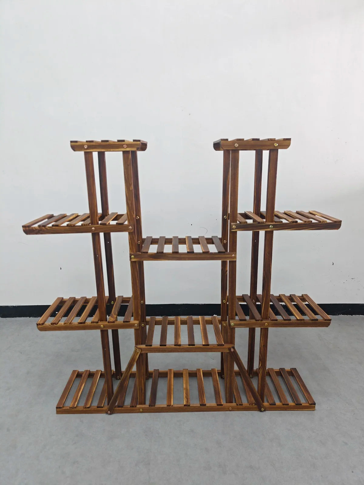 Wooden Multi-Tiered Plant Stand for Outdoor Indoor