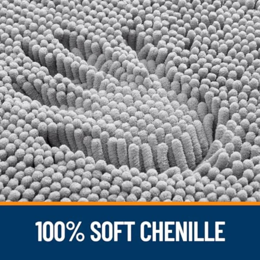 Bathroom Rugs 30x20, Absorbent Chenille, Rubber Backing Quick Dry, Machine Washable
