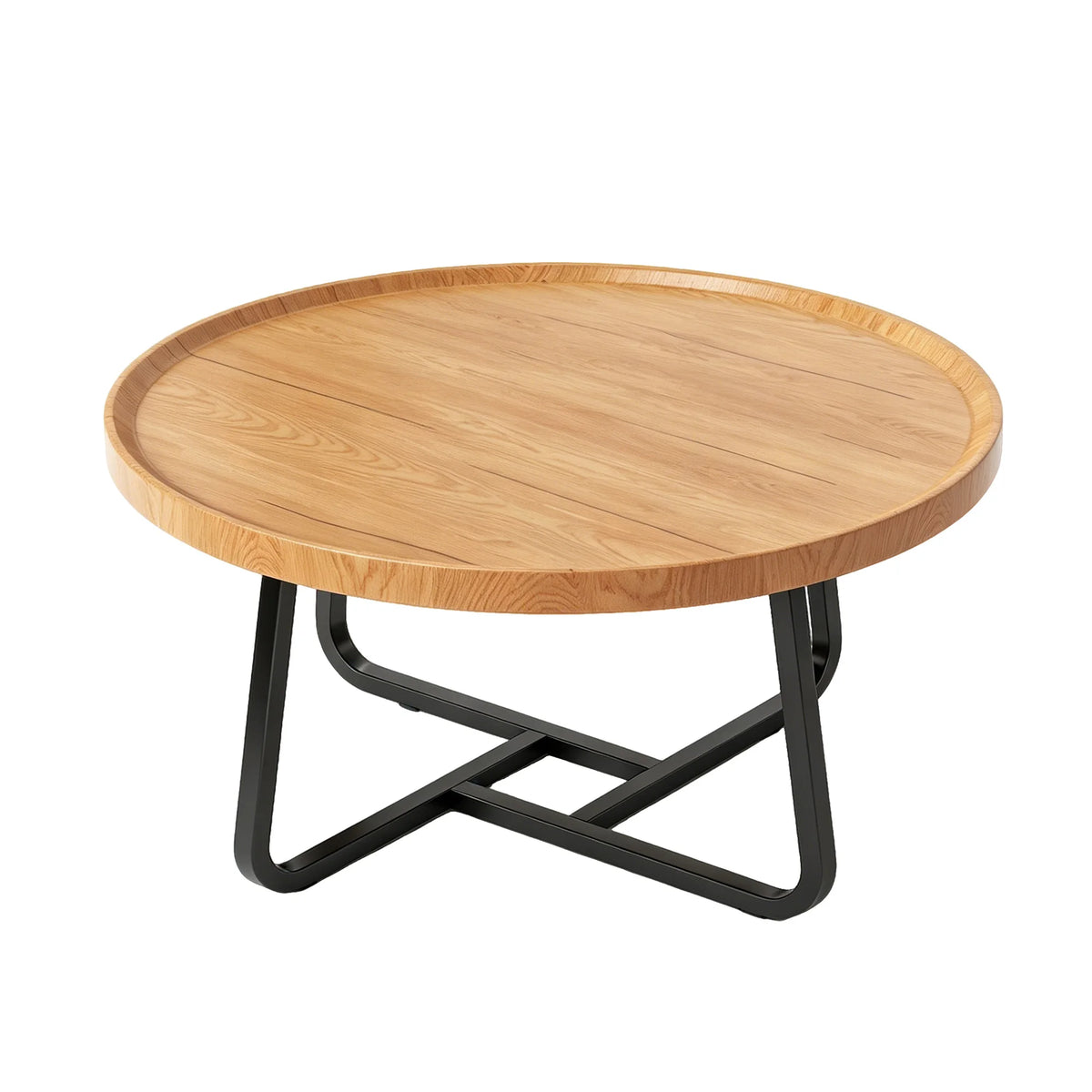 19.7in Minimalist small Round Side Table, With Metal Frame