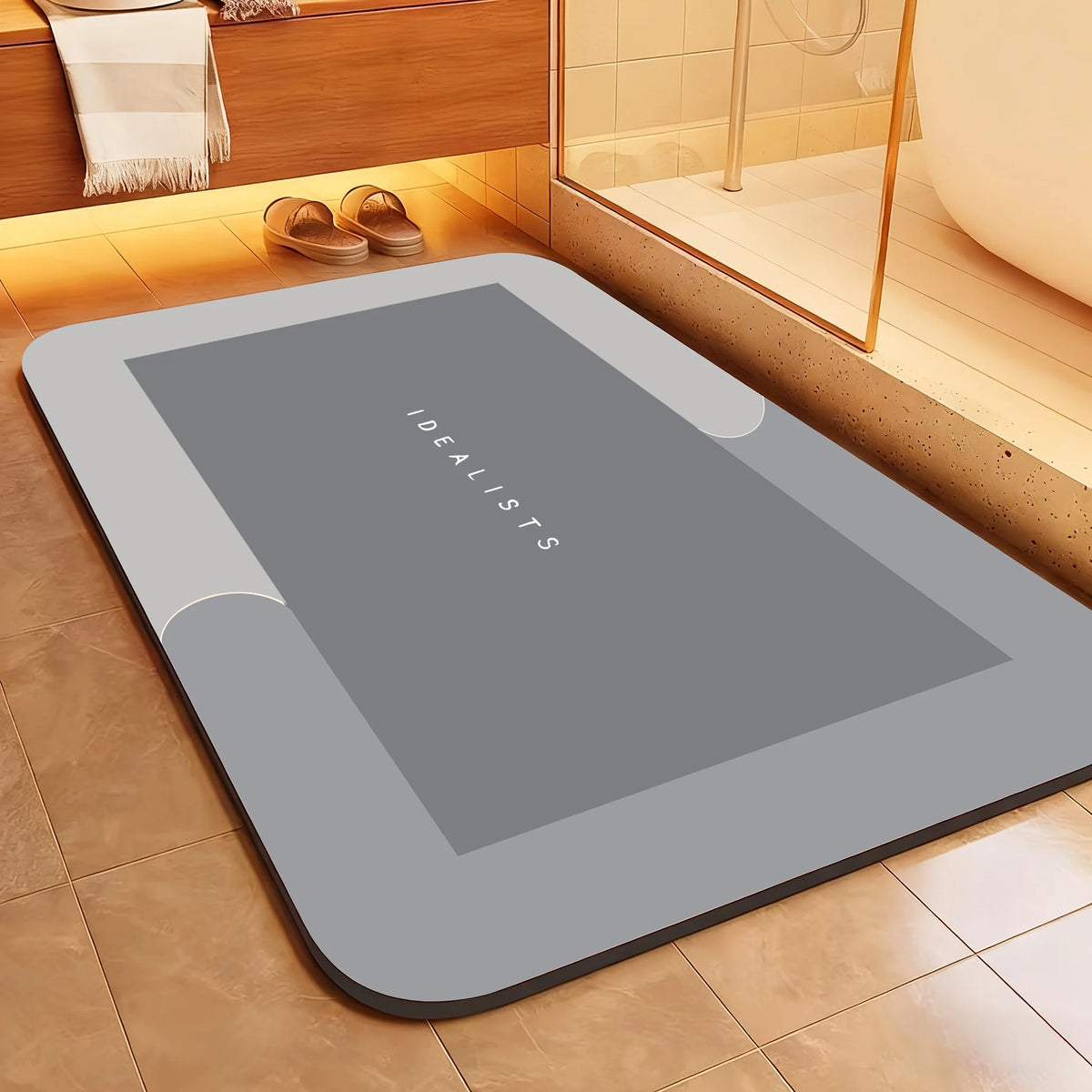 Bath Mat, Absorbent with Non-Slip Rubber Bottom ...