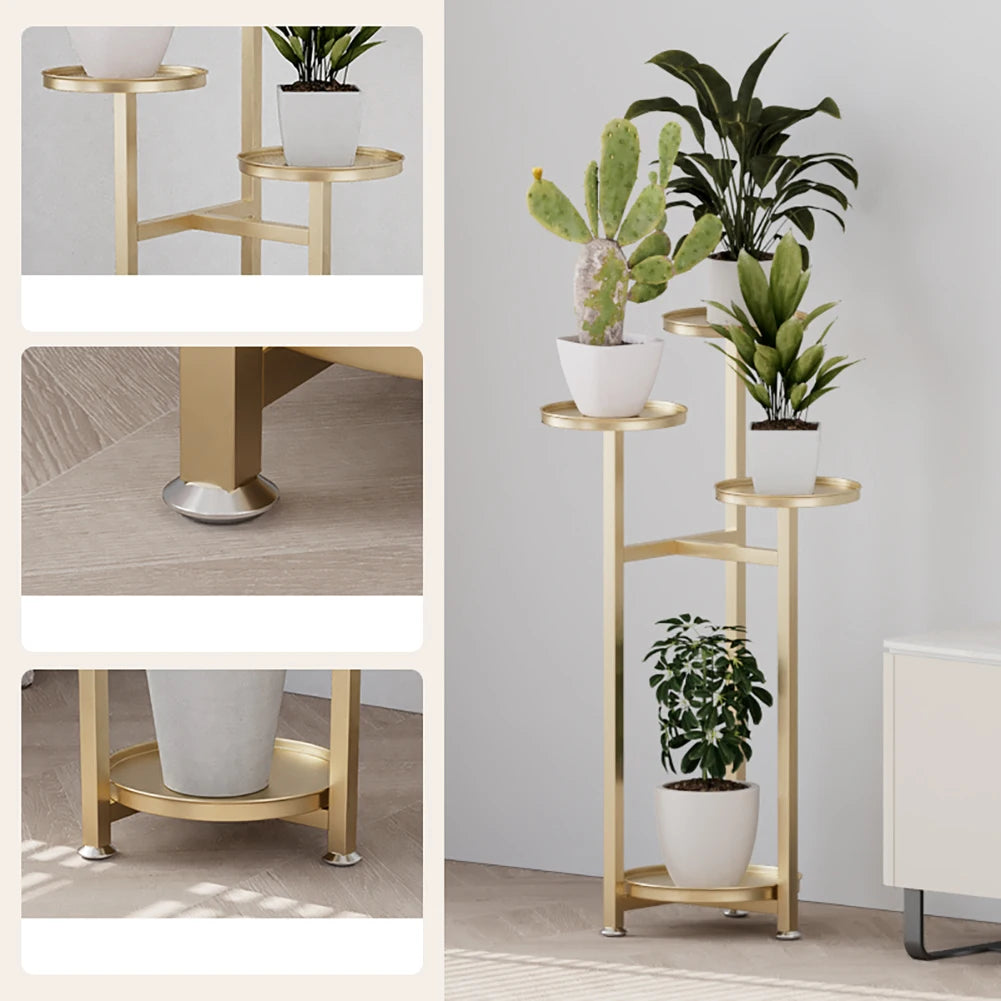5 Tiered Metal Plant Stand Indoor, with Anti-slip Feet ...