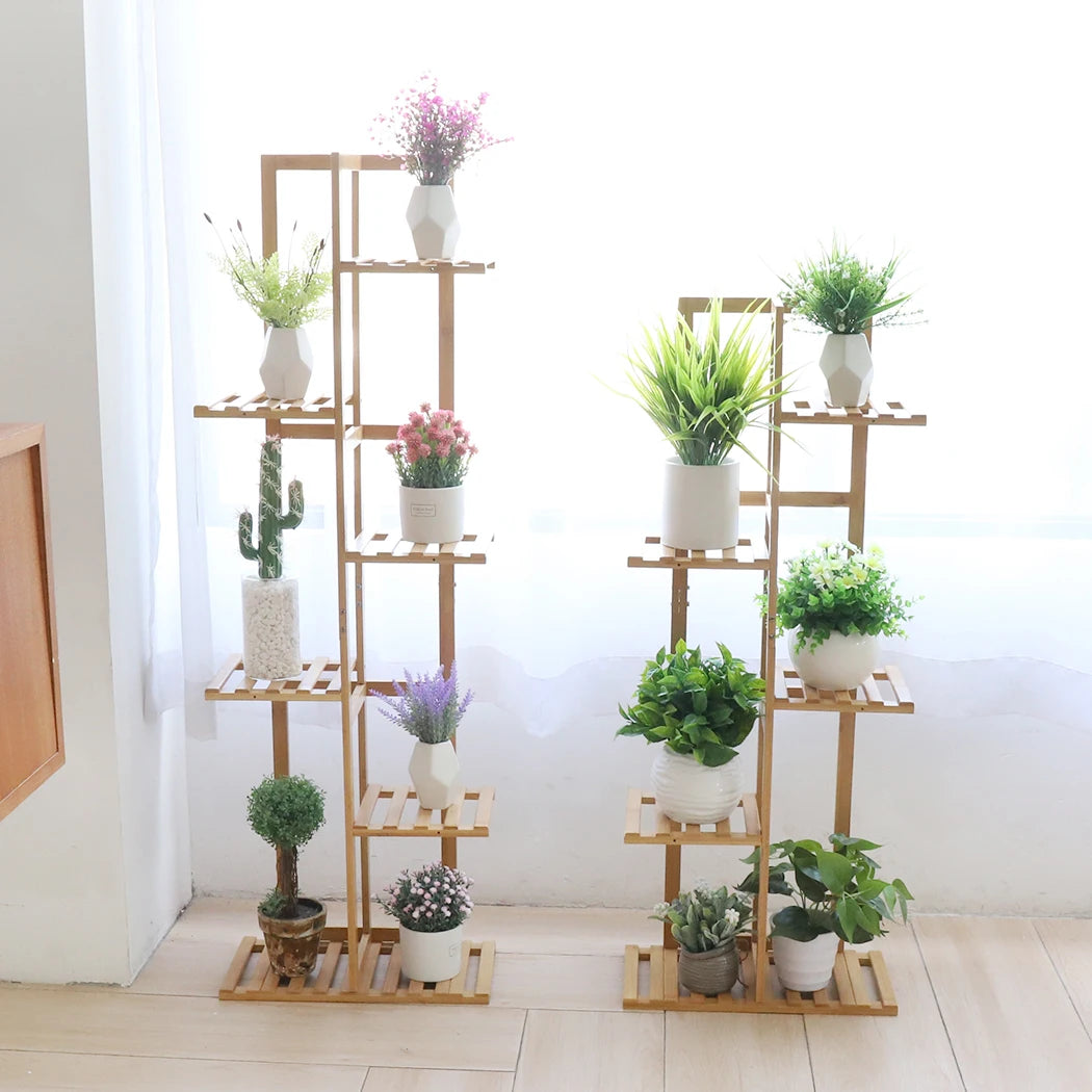 Natural Bamboo Plant Stand, Indoor Outdoor,15.7x8x48 inch's....