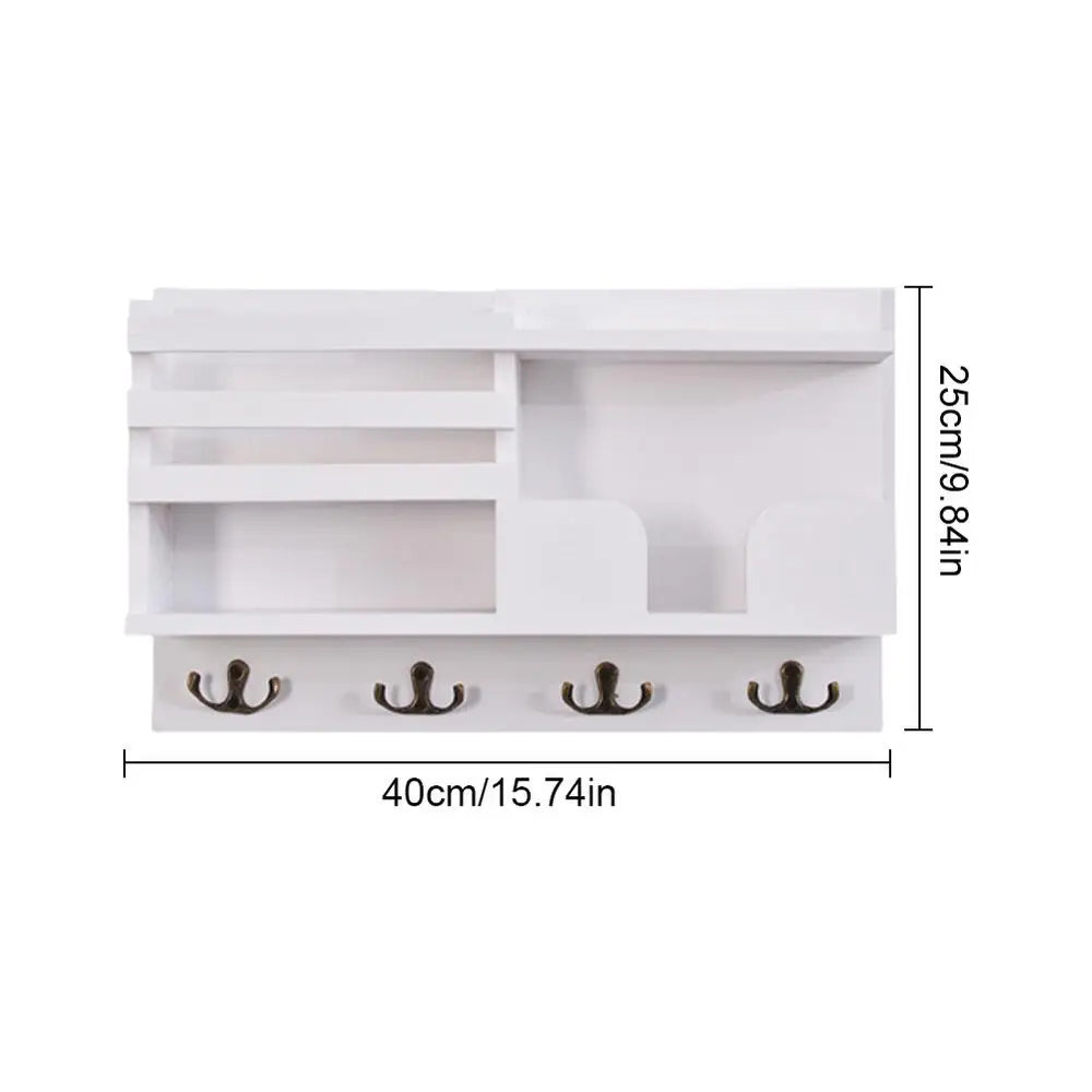 Wooden Hangable Rack With Hooks