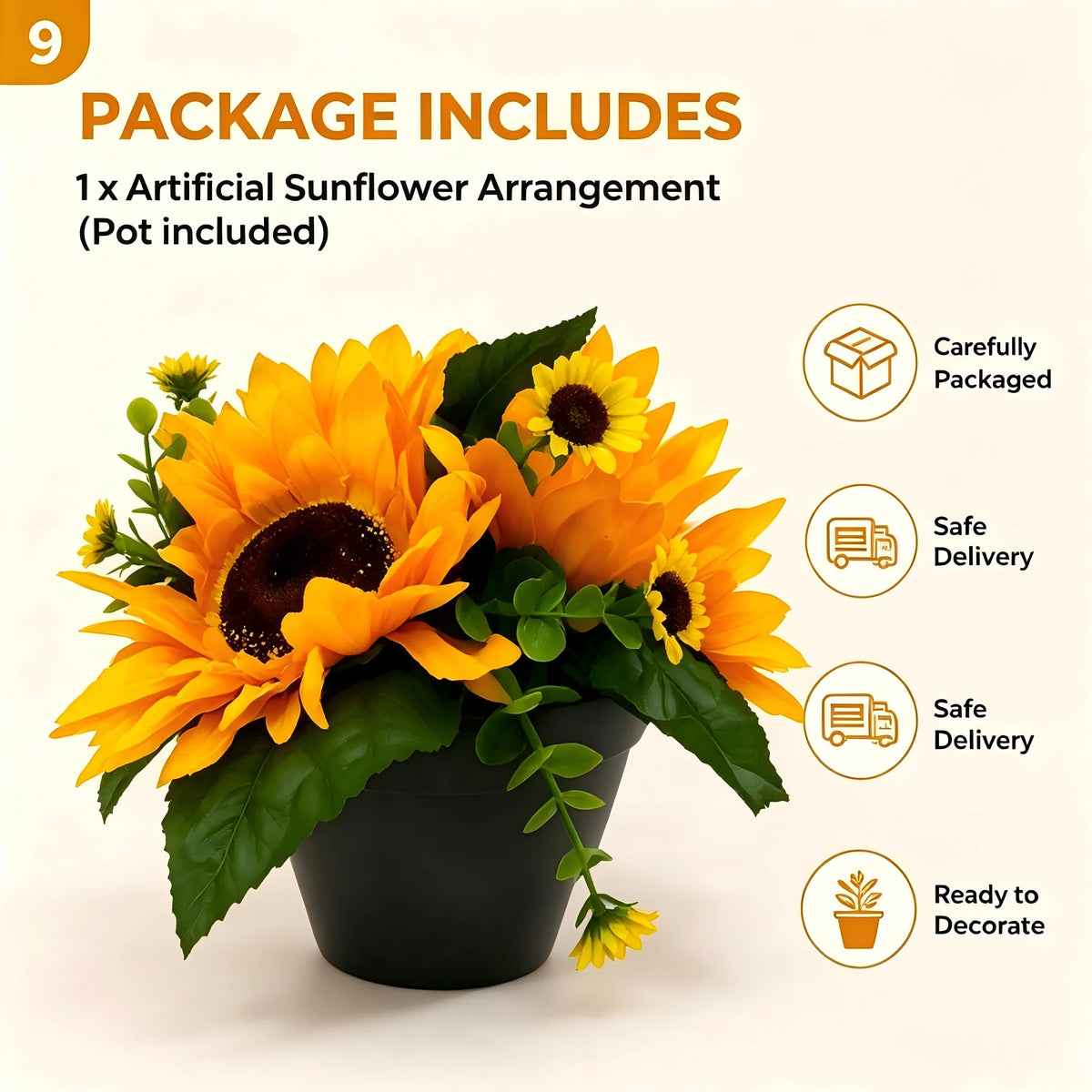 4 Styles Artificial Sunflowers Pink Roses Yellow Roses Lilies Long Lasting...