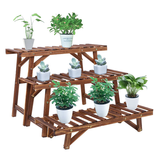 3 Tier Wooden Plant Stand Planter Organizer / 27.5x9.8x4.9 inch....