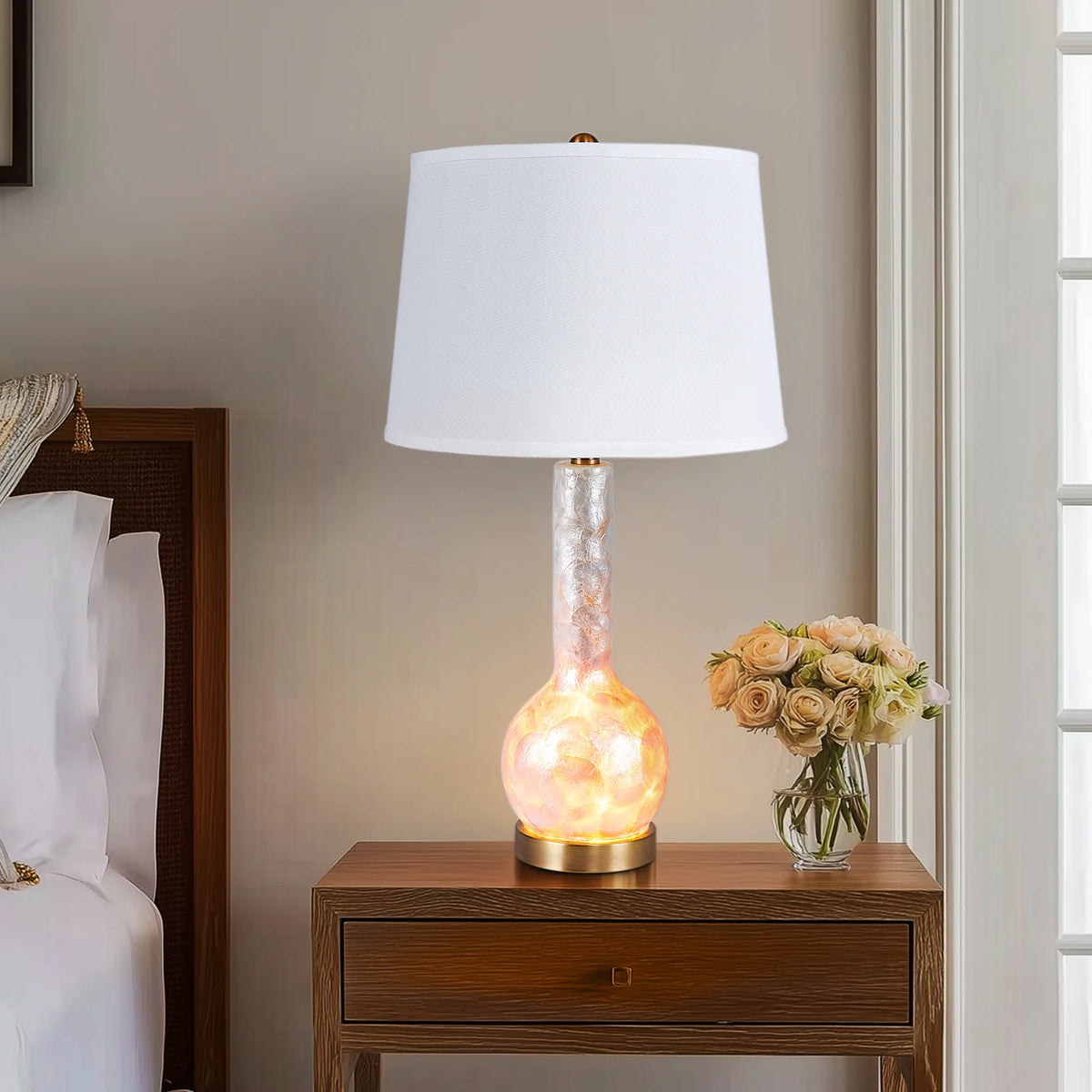 28/25 inch Luxury Table Lamp Opal Glass