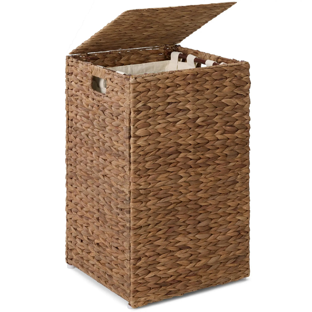 Small Laundry Hamper with Lid, Natural Handwoven, W/Removeable & Washable Liner Bag, P, 18 Gallon, 2 Colors....