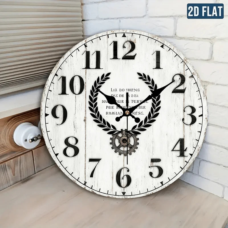 Gear Print Wall Clock, 4 Sizes, AA Bater Not Included....