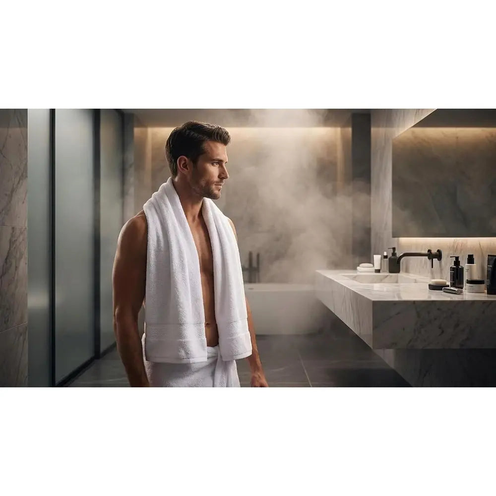6-Piece Cotton Bath Towel Set - 2 Bath, 2 Hand, 2 Washcloths, White, 100% Cotton, Thick, Plush........