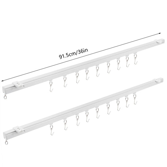 Ceiling Mount Curtain Track, Adjustable 3ft-6ft Heavy Duty, Easy Cutting Rustproof .....