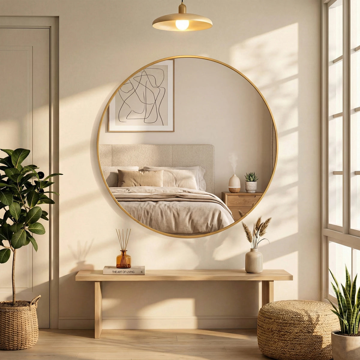 Round Wall Mirror 20 Inch to 30 Inch Shatterproof Design....