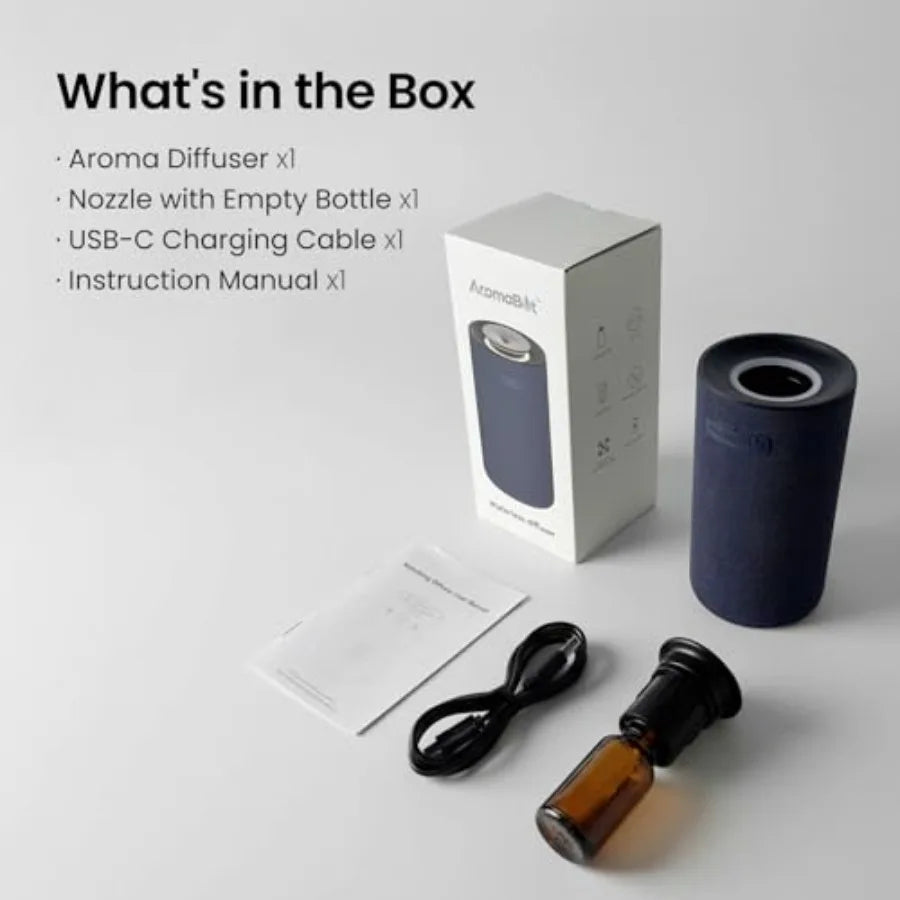 Waterless essential oil diffuser for car/home/office; aluminum alloy body; matte finish, USB Charged.....