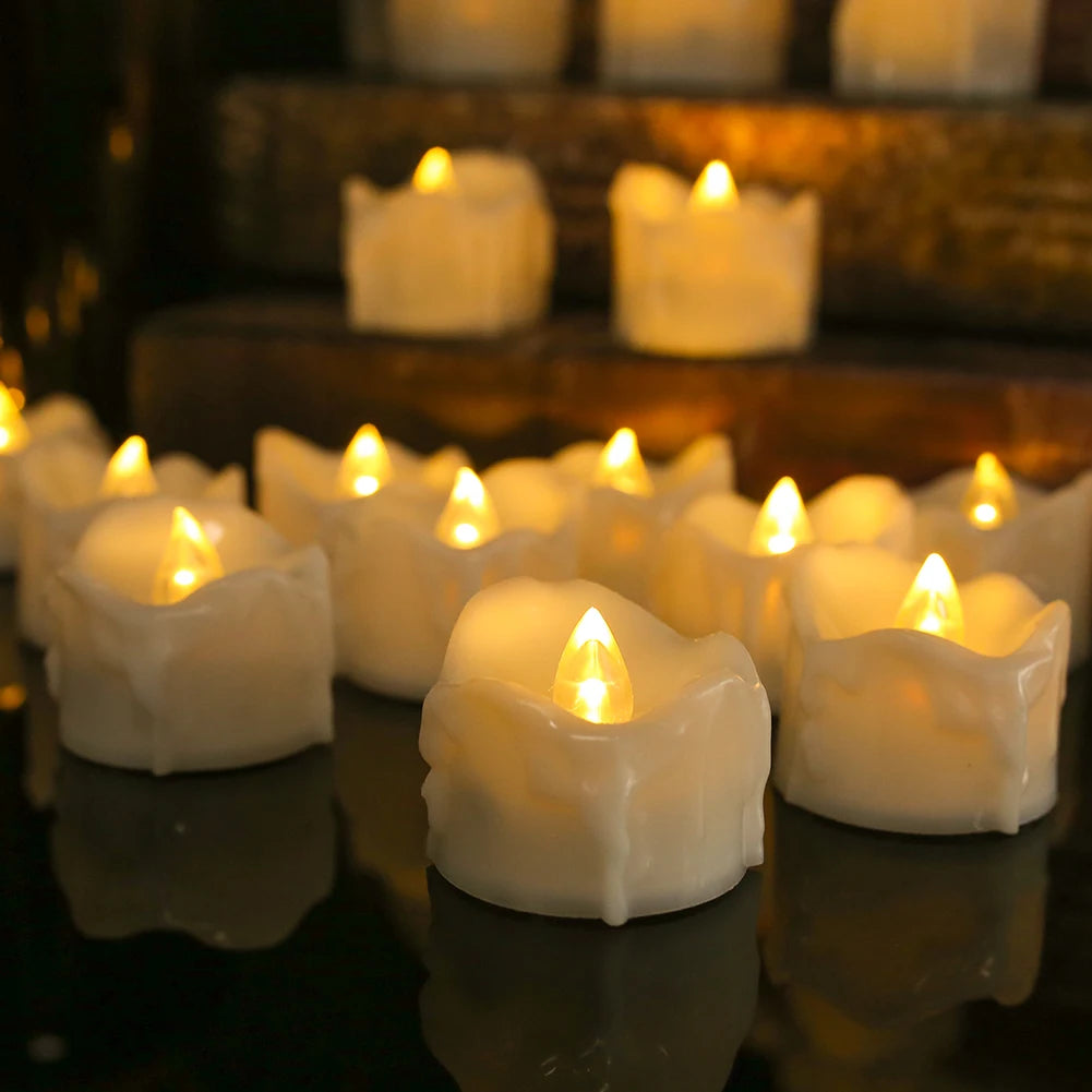 12/24Pack Flameless LED Tealights Battery Operated Candles With Remote Control.....
