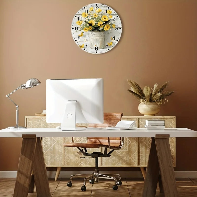 Vintage2 D Print Wooden Wall Clock- Sizes 10", 12", 14", 16", Battery Included.....