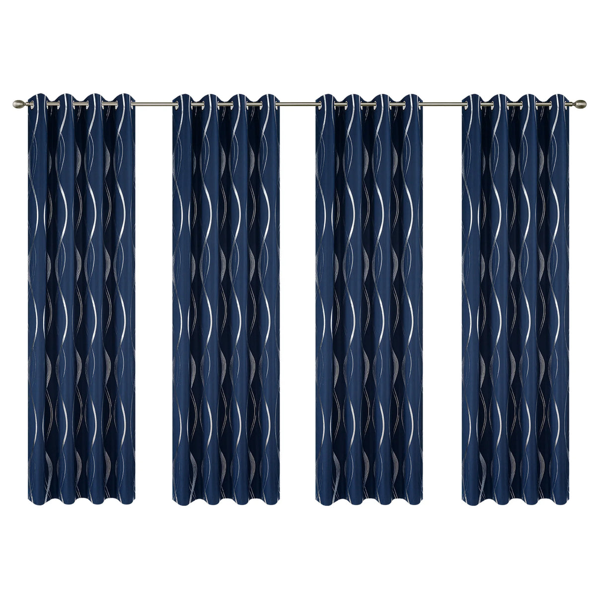 Luxury 100% Blackout Curtains Solid Color Window Drapes, Thermal Insulating Room Darkening with Eyelet Rings, 5 Colors, Many Sizes...