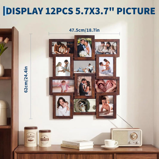 12pcs/set, Picture Frame Wall Decor Set 4x6 Inch