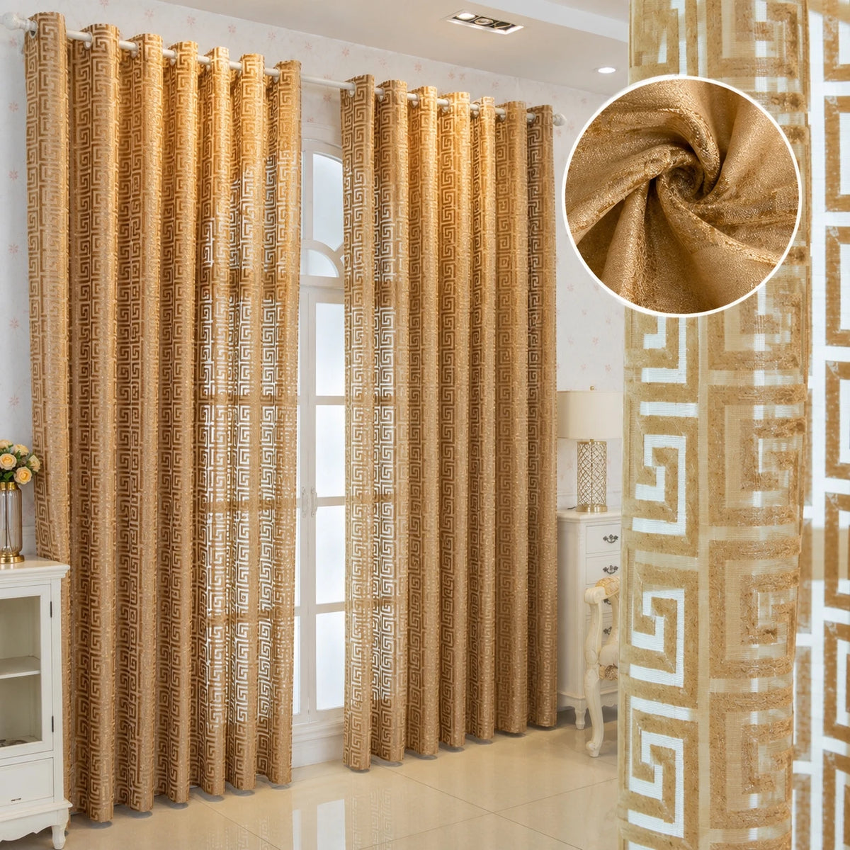 1 Or 2 Panel Embroidered Hollow Out Curtain, Sheer, for Bedroom Living Room, 2 Sizes.....