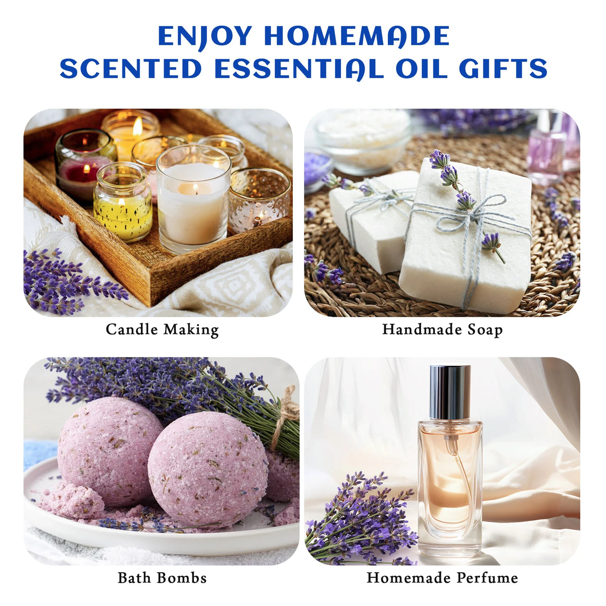 3.3 Oz. Natural Essential Oil, Frankincense/Lemon/Rosemary/Tea Tree/Lavender/Wintergreen/Ylang, Humidifiers, DIY Candles....