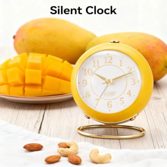 Retro Metal Desk Alarm Clock, Silent Non-Ticking, 6 Colors....