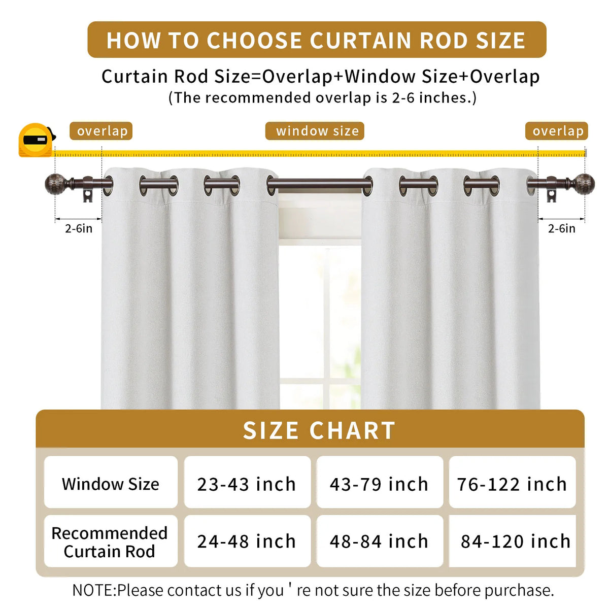1 Set 5/8 Inch Diameter Heavy-Duty 28 to 120 Inch Curtain Rod, Telescoping Single Rod, 28 to 120 Inches, 5 Colors, 3 Sizes....