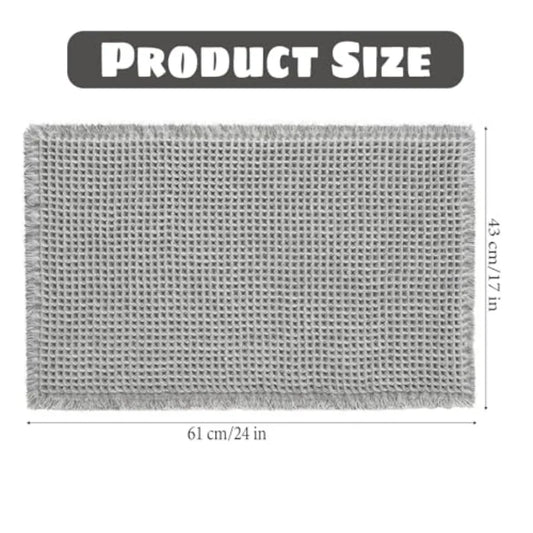 Washable Bathroom Rugs, 16 X24 Inches Grey