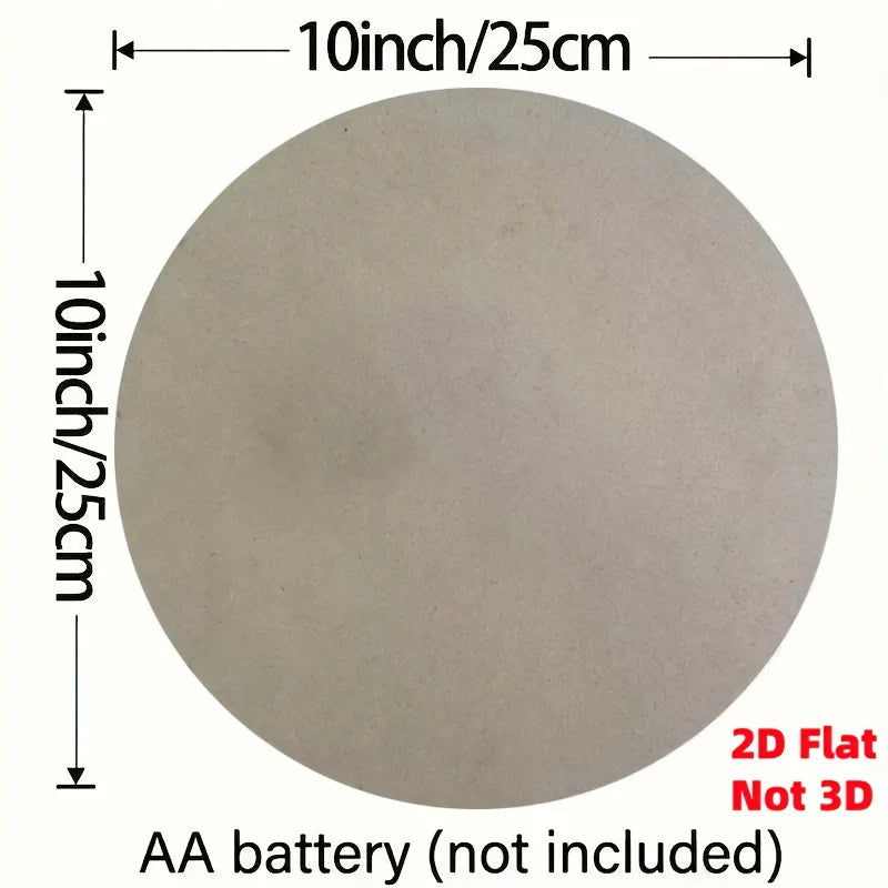 10 Inch Wall Clock, AA Battery Not Included, 2D Flat Design