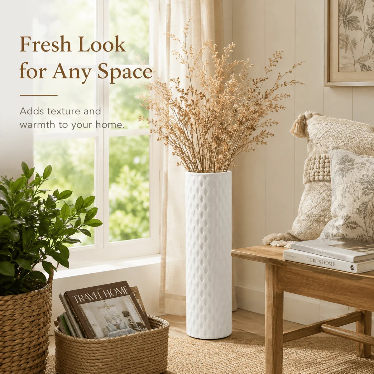 21-inch-Tall Bohemian Shatterproof Vase