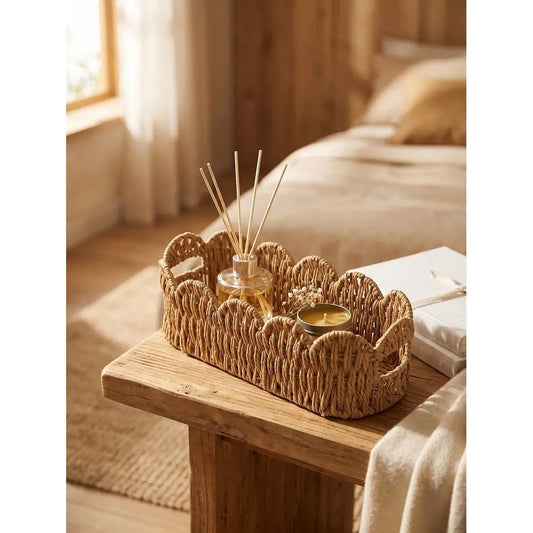 1pc Handwoven Rattan Wicker Basket, Multi-Purpose Storage Bin....