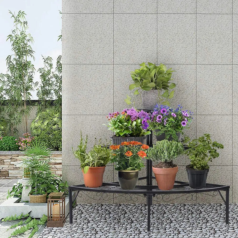 3-Tier Metal Corner Plant Stand for Indoor Outdoor, 22.2x23 inch's