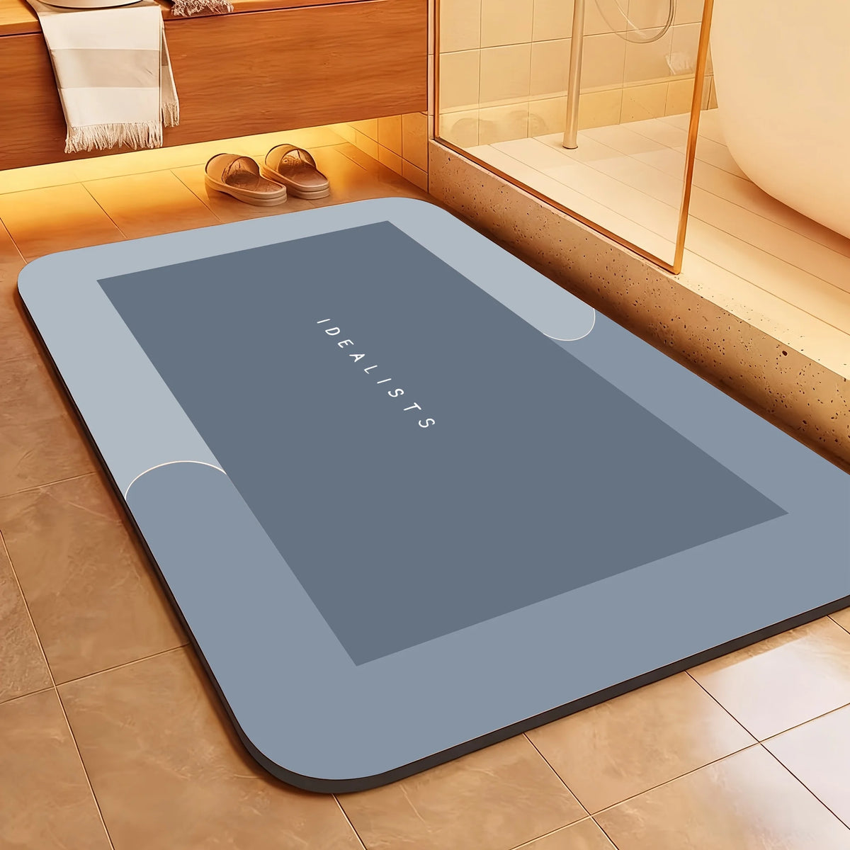 Bath Mat, Absorbent with Non-Slip Rubber Bottom ...