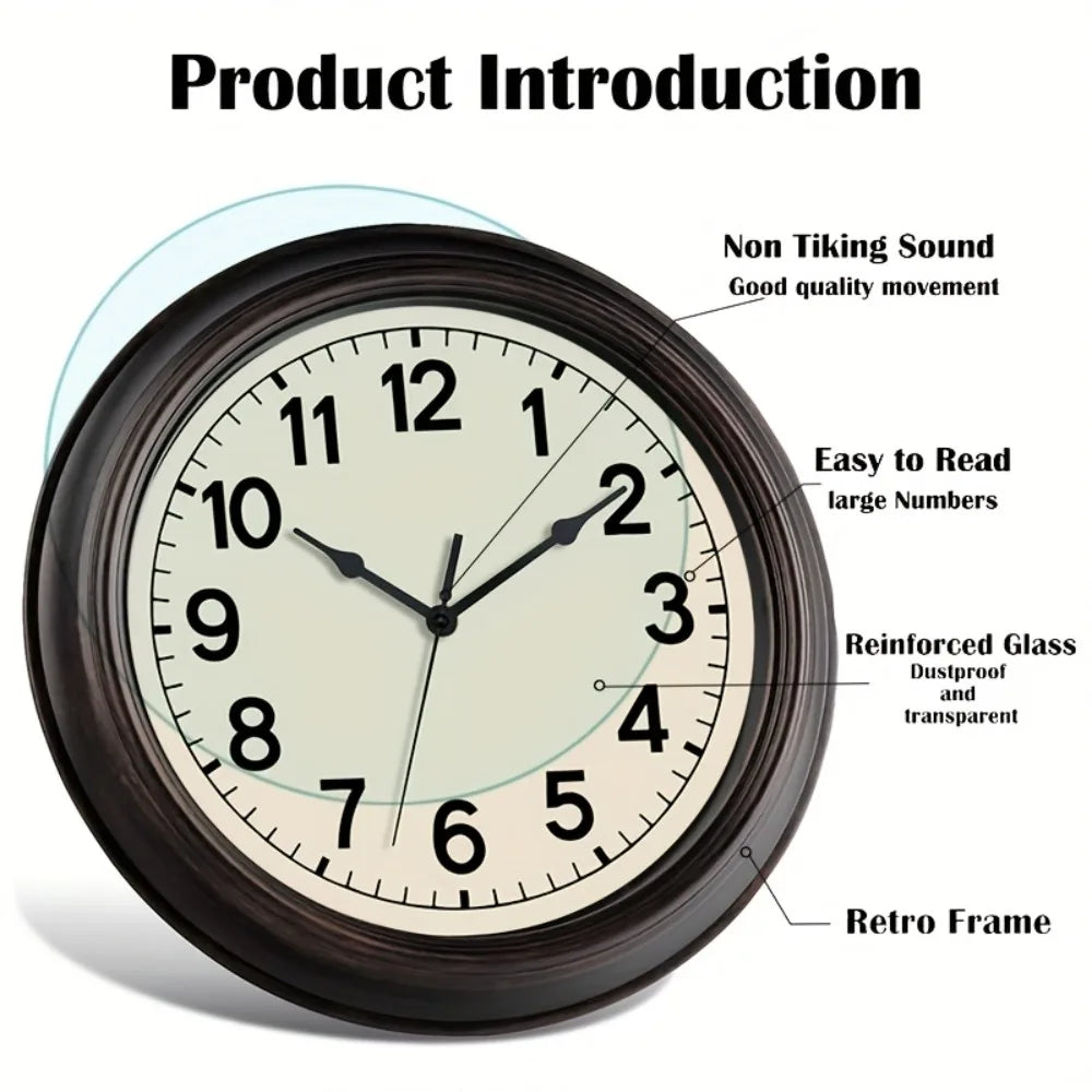 Vintage 12 Inch Wall Clock AA Battery....