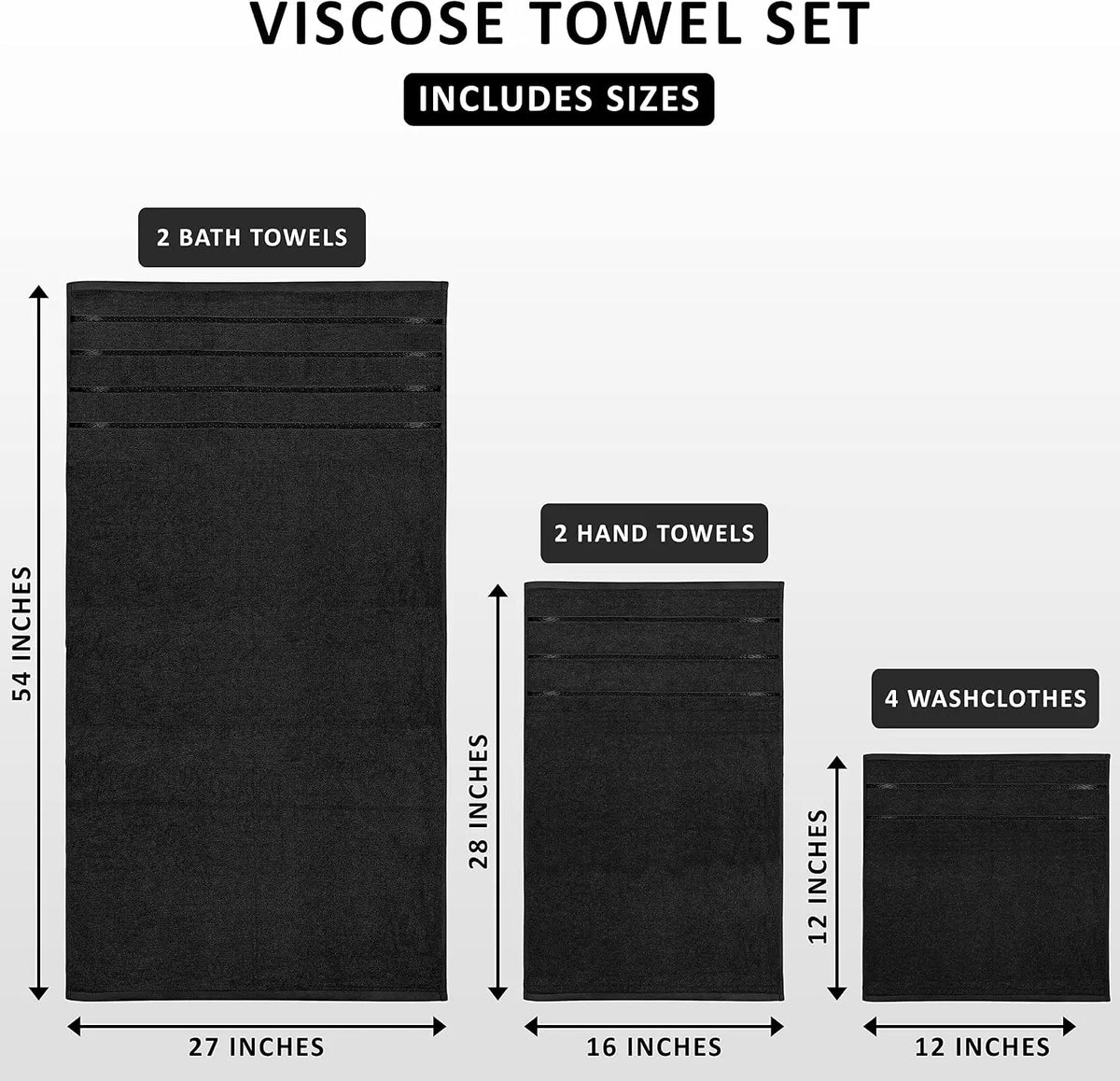 8Pcs And 8 Colors, Cotton Bath Towel 54x27 in. Hand Wash Cloth Combo For Bathroom....